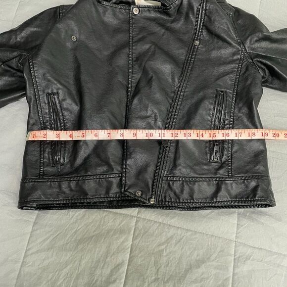 Women Altar'd State PU Leather Jacket in Black Relaxed Fit Medium - Picture 9 of 11